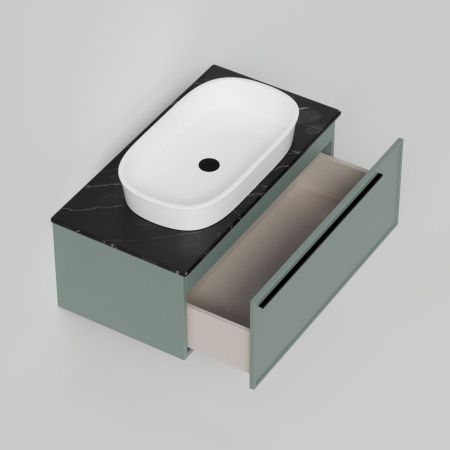 Тумба со столешницей La Fenice ELBA NFNC-01-ELB-G-90-3-GB 90х50 подвесная цвет синий/серый