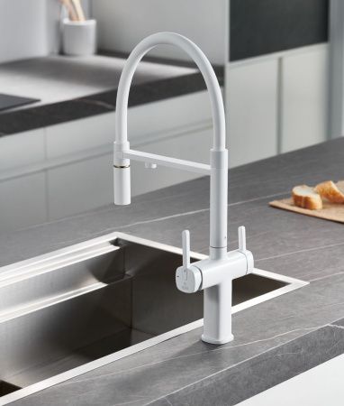 Смеситель для кухни Rose R358C на мойку белый