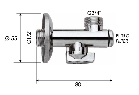 Запорный вентиль Remer 1231234
