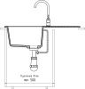 Кухонная мойка Granfest Quadro Q-780L графит 77х50 цвет графит поверхность матовая