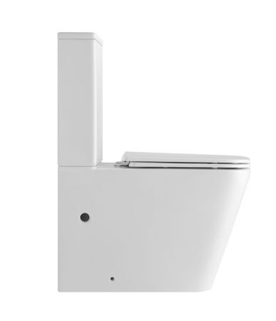 Унитаз-компакт напольный с бачком Iberica Blanca Toledo alto IB.TLA.121.1B1 белый с сиденьем микролифт безободковый каскадный смыв