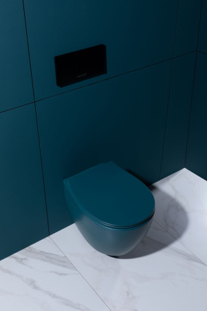 Чаша унитаза подвесная Allen Brau Fantasy 4.11004.PT цвет зеленый без сиденья безободковая каскадный смыв