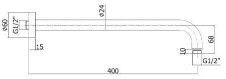 Держатель верхнего душа Paffoni Lusso ZSOF034BO белый