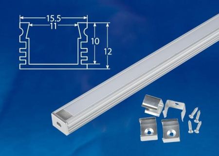 Профиль (UL-00005029) Uniel UFE-K UFE-K10 Silver/Frozen 200 Polybag