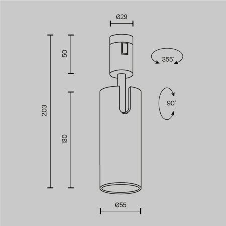 Трековый светодиодный светильник Maytoni Technical Focus Led TR144-1-12W3K-W-B