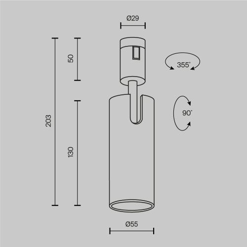 Светильник трековый Maytoni Technical Focus Led TR144-1-12W3K-W-B - фото 2