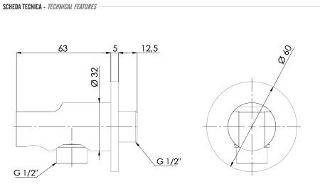 Держатель для душа Remer 337MXV сталь