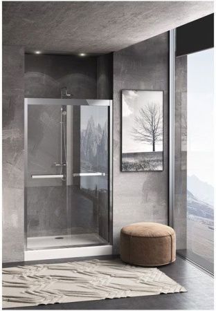 Душевая дверь Aquanet Delta NPD6122 120х200 стекло прозрачное профиль хром