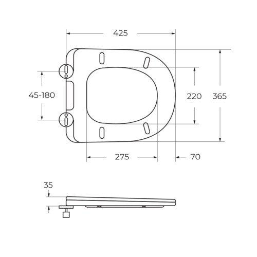 Крышка сиденье для унитаза BelBagno Colorato BB062SC-GR - фото 2