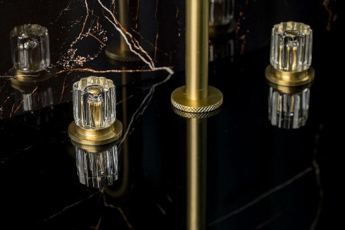 Смеситель Boheme Elegante 152-MG-EL на столешницу золото матовое - фото 3