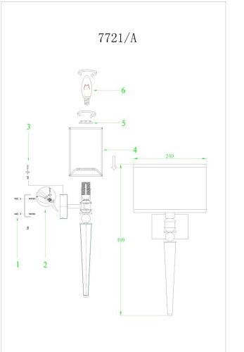 Бра Newport 7720 7721/A nickel без абажуров - фото 2