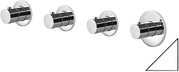 Смеситель для ванны с душем Paffoni Modular Box MDE019BO настенный белый с термостатом