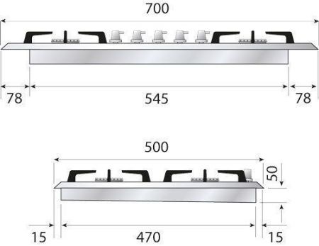 Варочная панель газовая Ilve HCB70SDN/AWB