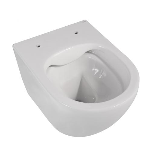 Унитаз подвесной Abber Bequem AC1100 белый с сиденьем микролифт безободковый каскадный смыв - фото 2