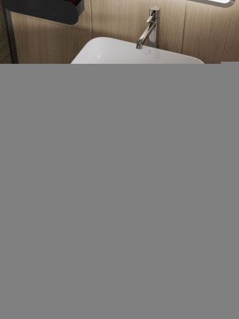 Тумба с раковиной Orange Line Li-60TuLMDF+B05-500W 60х50 подвесная цвет бежевый