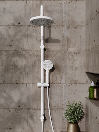 Душевая стойка Orange O-Shower OW02w настенная цвет белый