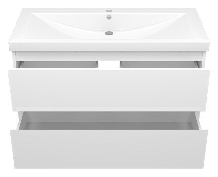 Тумба под раковину Misty Алиса Э-Али01100-011П2Я 100х50 подвесная цвет белый