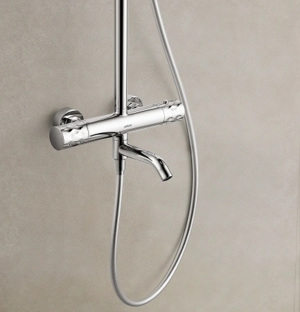 Душевая стойка Arrow AG3317SHU1CP настенная цвет хром с термостатом