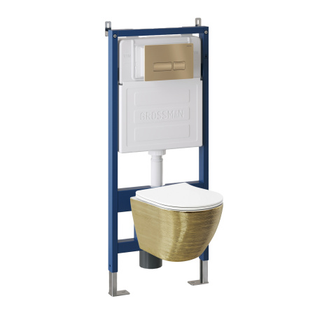 Инсталляция + кнопка смыва + унитаз Grossman Pragma 97.4455GWS.03.310 Инсталляция + кнопка смыва + унитаз Grossman Pragma 97.4455GWS.03.310