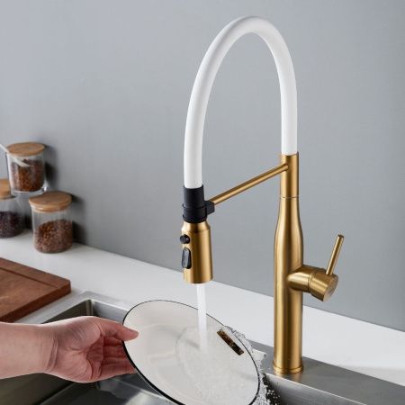 Смеситель для кухни Shevanik S123G-1 на мойку золото