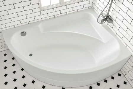 Ванна акриловая Santek Гоа 1WH112032 150х100 пристенная асимметричная без каркаса