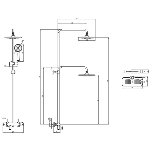 Душевая стойка LeMark Tropic LM7010C настенная - фото 2