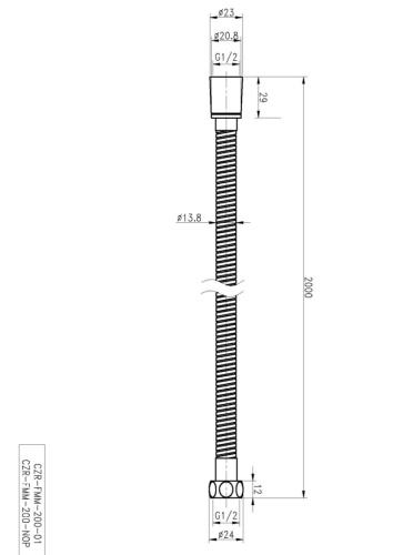 Шланг для душа Cezares CZR CZR-FMM-200-NOP черный матовый - фото 2