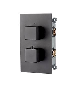 Смеситель для душа AQG QU Therm 03QUT351NG встраиваемый в стену черный матовый