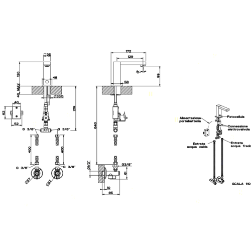 Смеситель Gessi Rettangolo 30501#031 на раковину хром - фото 2