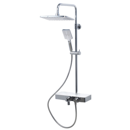 Душевая стойка WasserKRAFT A11301 настенная цвет белый/хром с термостатом