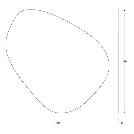 Зеркало Evoform Primary BY 0117 100х100 подвесное