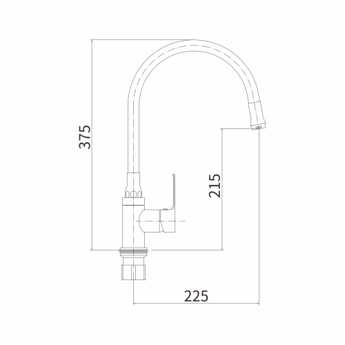 Смеситель для кухни Fashun A4082-8 на мойку белый - фото 3