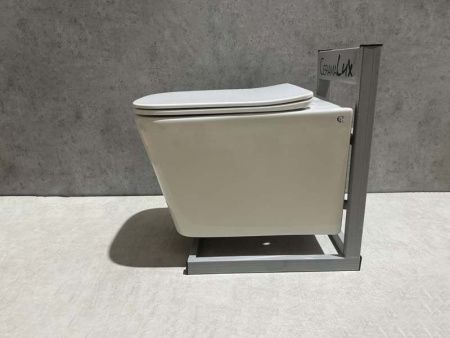 Унитаз подвесной CeramaLux TR5170 белый с сиденьем микролифт смыв торнадо