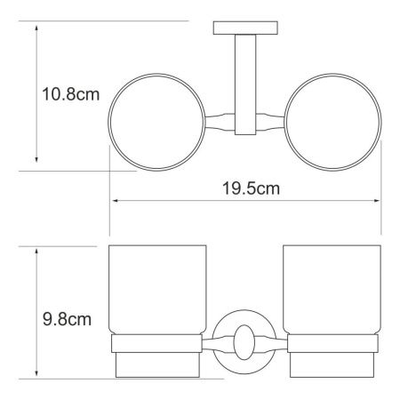 Стакан для зубных щеток WasserKRAFT 6228D