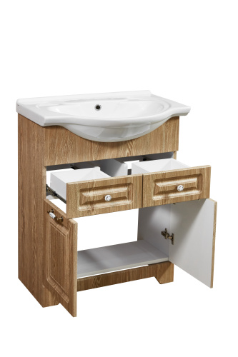 Тумба под раковину Stella Polar Кармела SP-00000178 62х32х82 цвет коричневый - фото 4