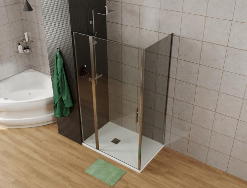 Боковая стенка Allen Brau Priority 3.31013.00G 80х200 стекло тонированное профиль хром глянцевый - фото 4