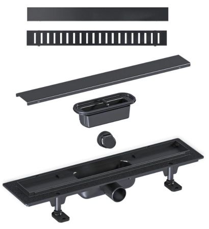 Душевой лоток Good Door ТЛ00038 45х5 черный