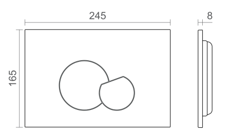 Клавиша смыва механическая Ctesi Thea Soft Touch BK0202161 цвет черный