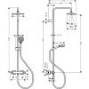 Душевая стойка Hansgrohe Vernis Shape 26286000 настенная цвет хром