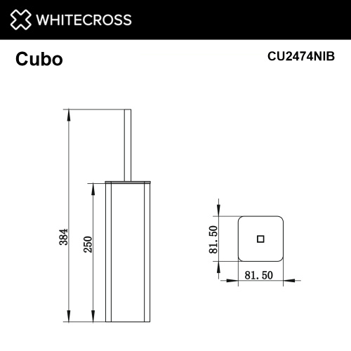 Ершик Whitecross Cubo nickel brushed CU2474NIB - фото 2