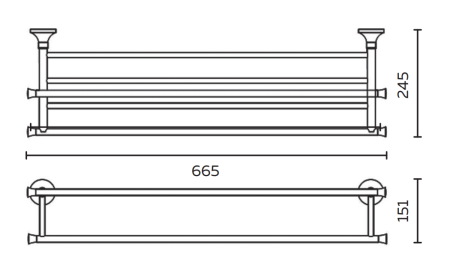 Полотенцедержатель AltroBagno Corposso AltroBagnoCorposo081507Gl