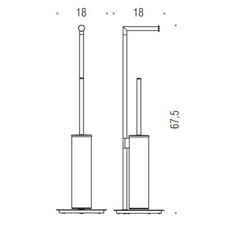 Стойка с аксессуарами для ванной Colombo Mini B4018.NM