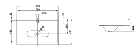 Раковина из нержавеющей стали Bette A161-000 HLW1 80 см встраиваемая цвет белый 1 отверстие под смеситель