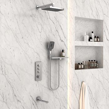 Душевая система Vincea VSFW-431T1RCH встраиваемая в стену с термостатом