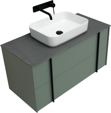 Тумба под раковину Allen Brau Reality 1.32007.CGM 100х46х50 подвесная цвет зеленый/серый