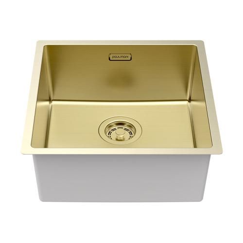 Мойка LASSAN 44 UNI, нерж. сталь, LA44-LG, светлое золото, 440х440мм, Paulmark - фото 2