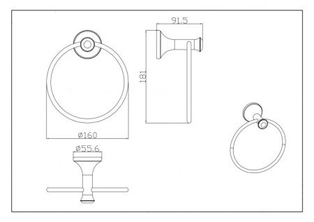 Полотенцедержатель CeramaLux Valencia 88506G