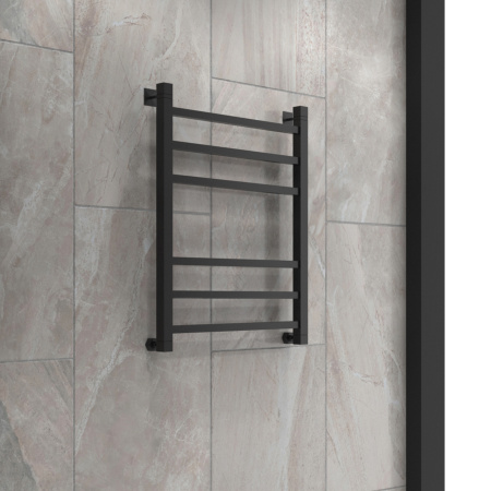 Полотенцесушитель Indigo Aletto LALWPF50-40BR 43х54 водяной черный муар