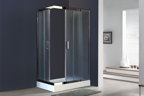 Душевой уголок Royal Bath HP RB8120HP-C-CH-R 120х80 стекло рифленое профиль хром глянцевый