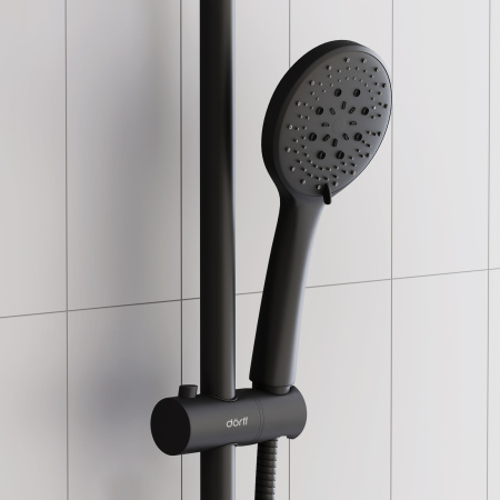 Душевая стойка Dorff Futura D0710522 настенная цвет черный с термостатом